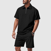 Modernes Herren Set Geometrisches Design – Schwarz