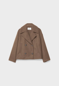 Lasitha | Kurze zweireihige Jacke – Braun