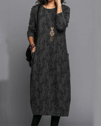 Elegantes Damen Kleid mit Bauchbedeckung – Schwarz