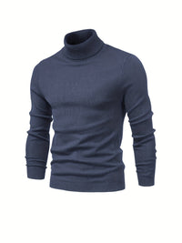 Eleganter Herren Rollkragenpullover aus Merinowolle – Dunkelgrau