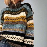 Damen Rollkragenpullover | Gestrickt | Warm und Elegant – Mehrfarbig
