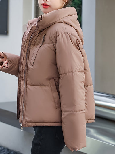 Wattierte Winterjacke für Damen in Khaki - Warm & Lässig