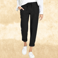 LUCY - Lose Hose mit Kordelzug – Schwarz