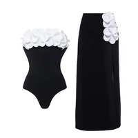 Emma | Elegantes Badeanzug-Set – Schwarz