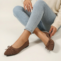 Ballerinas mit Schleifendetail – Mireille – Braun