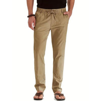 Sommerhose für Herren - Stilvolle leichte Hose im Leinen-Look für den Sommer – Beige