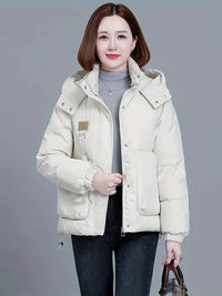 Irelaya | Kuscheliger, mit Fleece gefütterter Damen-Wintermantel - lässig, einfarbig, langärmelig – Beige