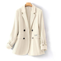 Reinitha | Eleganter Cord-Blazer für stilvolle Auftritte – Weiß