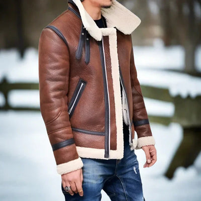 Bent | Dick Gefütterte Herren-Lederjacke für den Winter