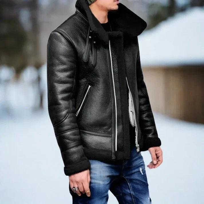 Bent | Dick Gefütterte Herren-Lederjacke für den Winter
