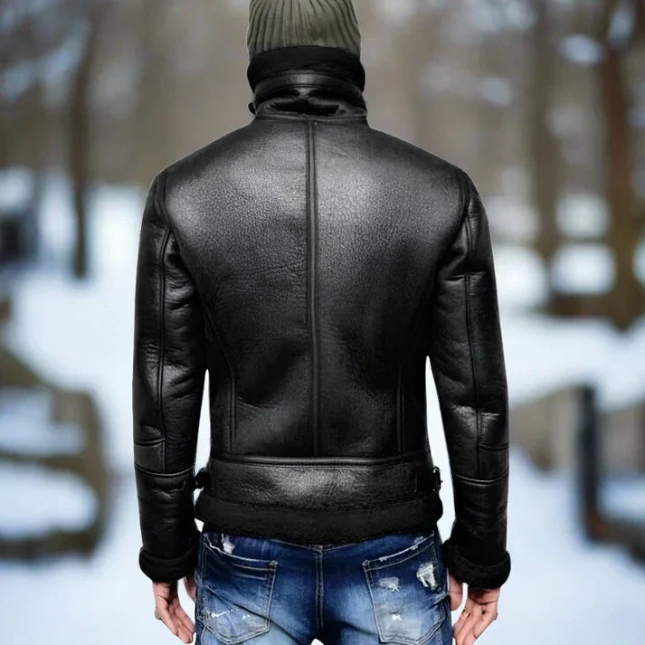 Bent | Dick Gefütterte Herren-Lederjacke für den Winter