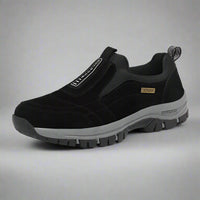 Sommer-Trekkingschuhe für Herren – Bequeme Slip-On Wanderschuhe mit Komfortsohle – Schwarz