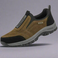 Sommer-Trekkingschuhe für Herren – Bequeme Slip-On Wanderschuhe mit Komfortsohle – Braunbär