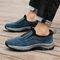 Sommer-Trekkingschuhe für Herren – Bequeme Slip-On Wanderschuhe mit Komfortsohle – Blau