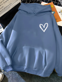 Nadine | Bequemer Kapuzenpullover Hoodie – Blau