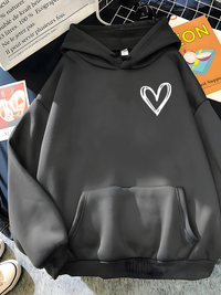 Nadine | Bequemer Kapuzenpullover Hoodie – Dunkelgrau