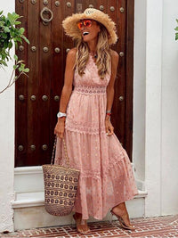 Joanna | Boho Maxikleid – Rosa
