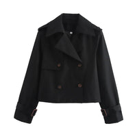 HANNELORE - KURZE TRENCH JACKE – Schwarz