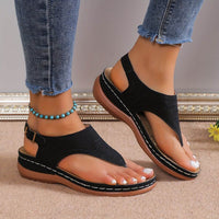 Bibiana™ – Bequeme Orthopädische Sandalen – Schwarz