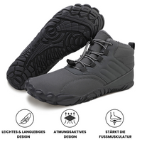 Flexibler & Wasserdichter Winter-Barfußschuh – Grau