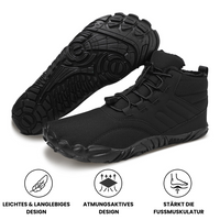 Flexibler & Wasserdichter Winter-Barfußschuh – Schwarz