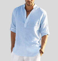 Emil | Herren Elegantes Kragen Hemd – Hellblau