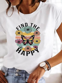 Rosalinda - Super stylisches T-Shirt mit extravagantem Sommerdesign – Finde den Glücklichen