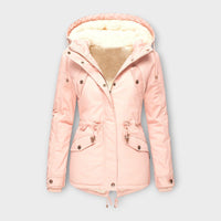 Moriel – Gefütterte Winterjacke mit Kapuze – Rosa