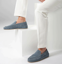 Dominic | Herren Leder Loafers – Hellblau