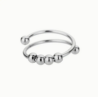 Anti Stress Ring 6 Kugeln – Silber