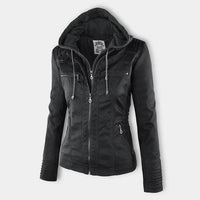 Heidi-Mode | Damen Lederjacke Mit Kapuze – Braun