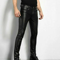 Quentin | Herren Lederjeans – Schwarz