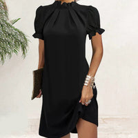Abigail | Elegantes und schmeichelhaftes schwarzes Kleid für Frauen – Schwarz