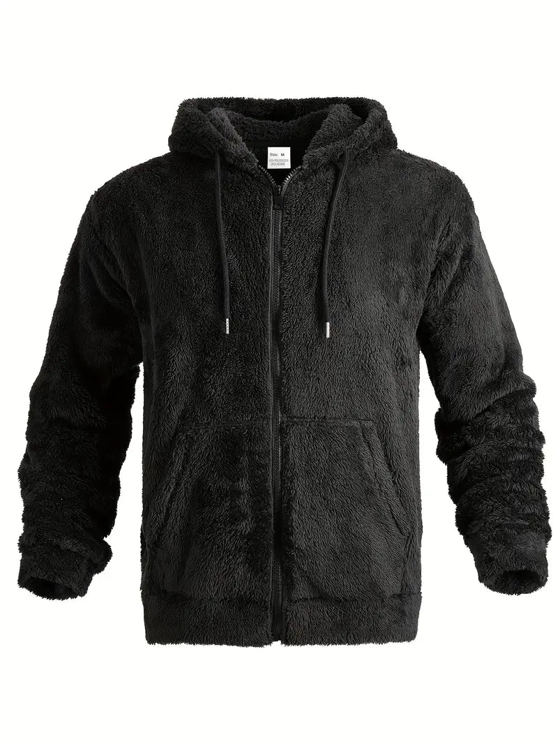 Liatrax | Klassischer einfarbiger Fleece-Hoodie für Männer – lässig und vielseitig