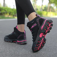 Dreithra | Ganzjahres-Wanderschuhe für Frauen - Wasserdicht, rutschfest, strapazierfähige Outdoor-Sneakers – Schwarz