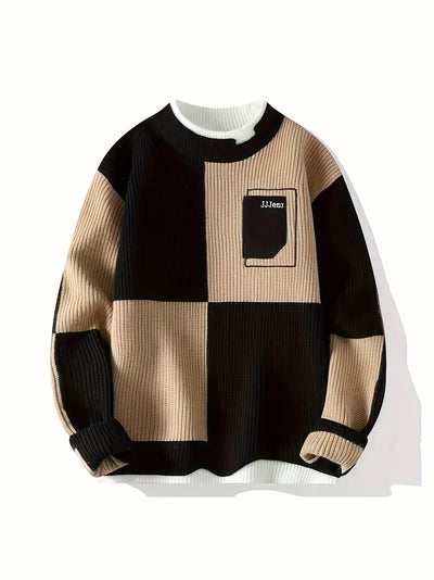 Shivanna | Herren Kontrastfarbe All-match Strickpulli