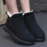 Dreikora | Wasserdichte, isolierte Damen-Schneestiefel mit Kunstfell-Futter – Schwarz
