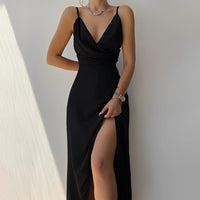 Carina | Elegantes trägerloses Kleid – Schwarz