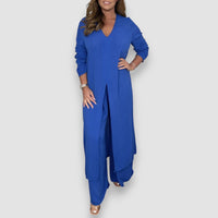 Bella | Luftige Feder Zweiteiliges Set – Blau