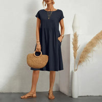 Amra – Sommerkleid für Leichtigkeit und Eleganz – Ozeanblau