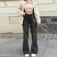 Jade -  Mid-Rise-Jeans für Frauen – Schwarz