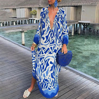 Allison - Stilvolles und luftiges Boho-Kleid für Frauen – Blau