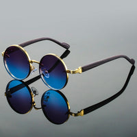 Aila | Premium Metall-Sonnenbrille mit Anti-Reflektion – Blau