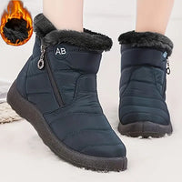 Klephira | Wasserdichte Winter-Schneestiefel für Damen - mit kuscheligem Fleece gefüttert – Blau