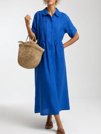 Clara | Bequemes Kleid mit lockerer Passform für jeden Tag – Blau