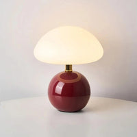 Blush Cloud Keramik-LED-Tischleuchte – Weinrot