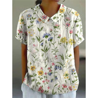 Katharina | Bluse aus Baumwollmischgewebe mit Blumenmuster – Mehrfarbig 4