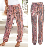 FRIDA - Bedruckte Boho-Hose – Rosa