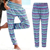 FRIDA - Bedruckte Boho-Hose – Blau