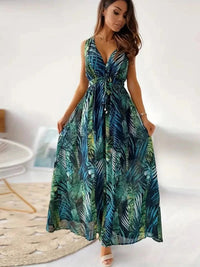 Janella - Müheloses Boho-Sommerkleid – Dunkelgrün